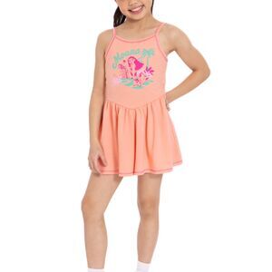 Disney Moana Girls Sleeveless Graphic Fresh Salmon Romper L